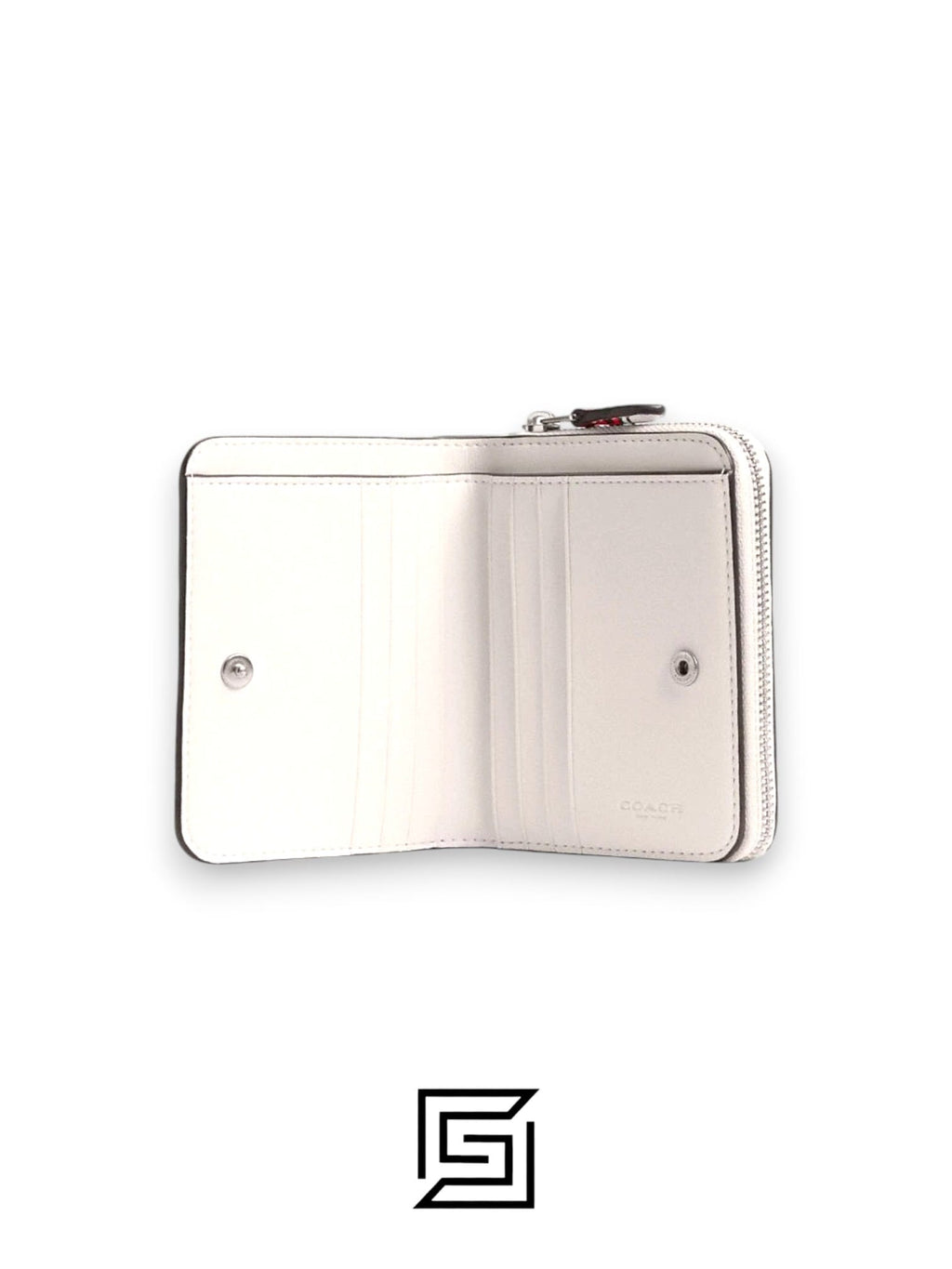 Coach Billfold With Strawberry Print CT908 White