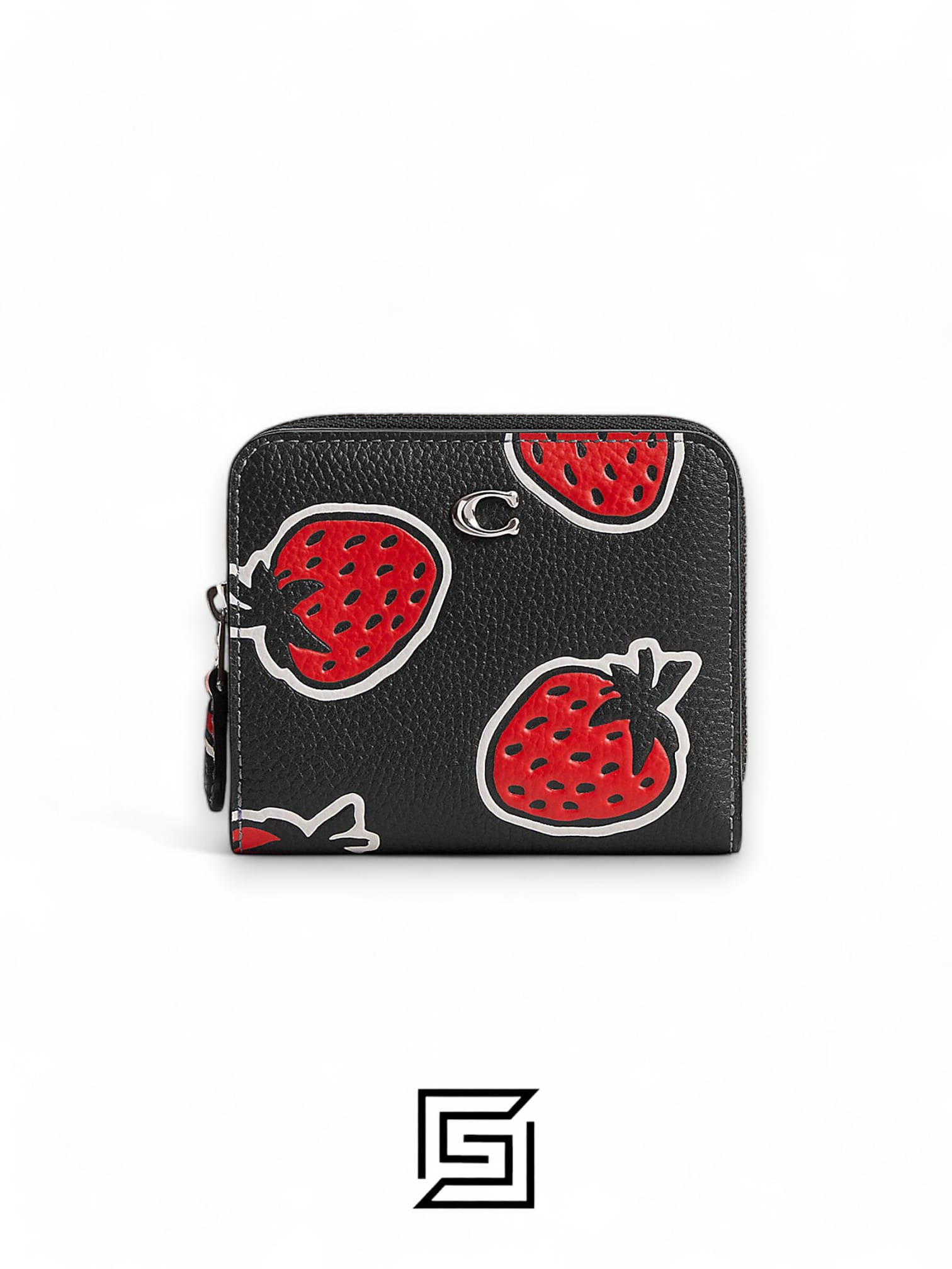 Coach Billfold With Strawberry Print CT908 Black