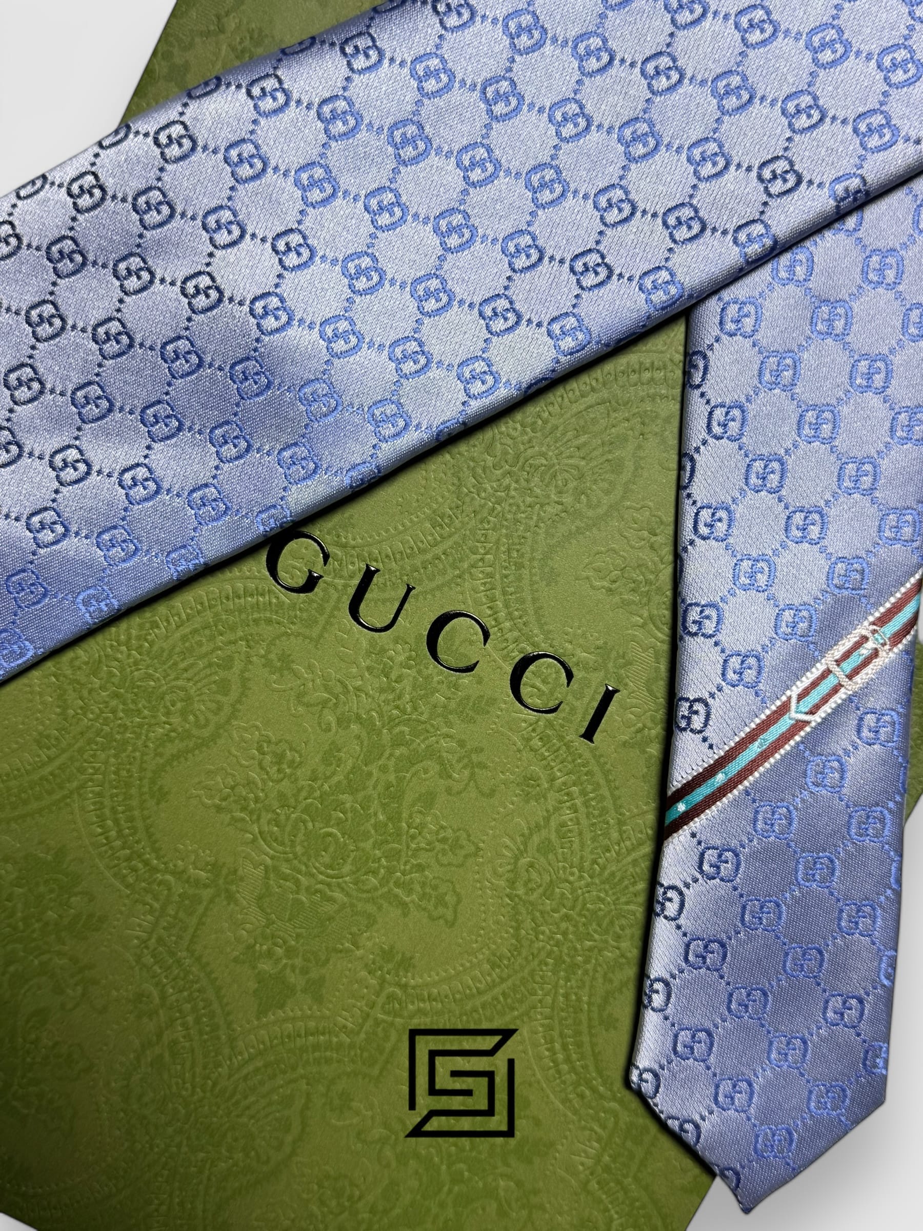 Gucci - Baby Blue Small GG Pattern Italian Style