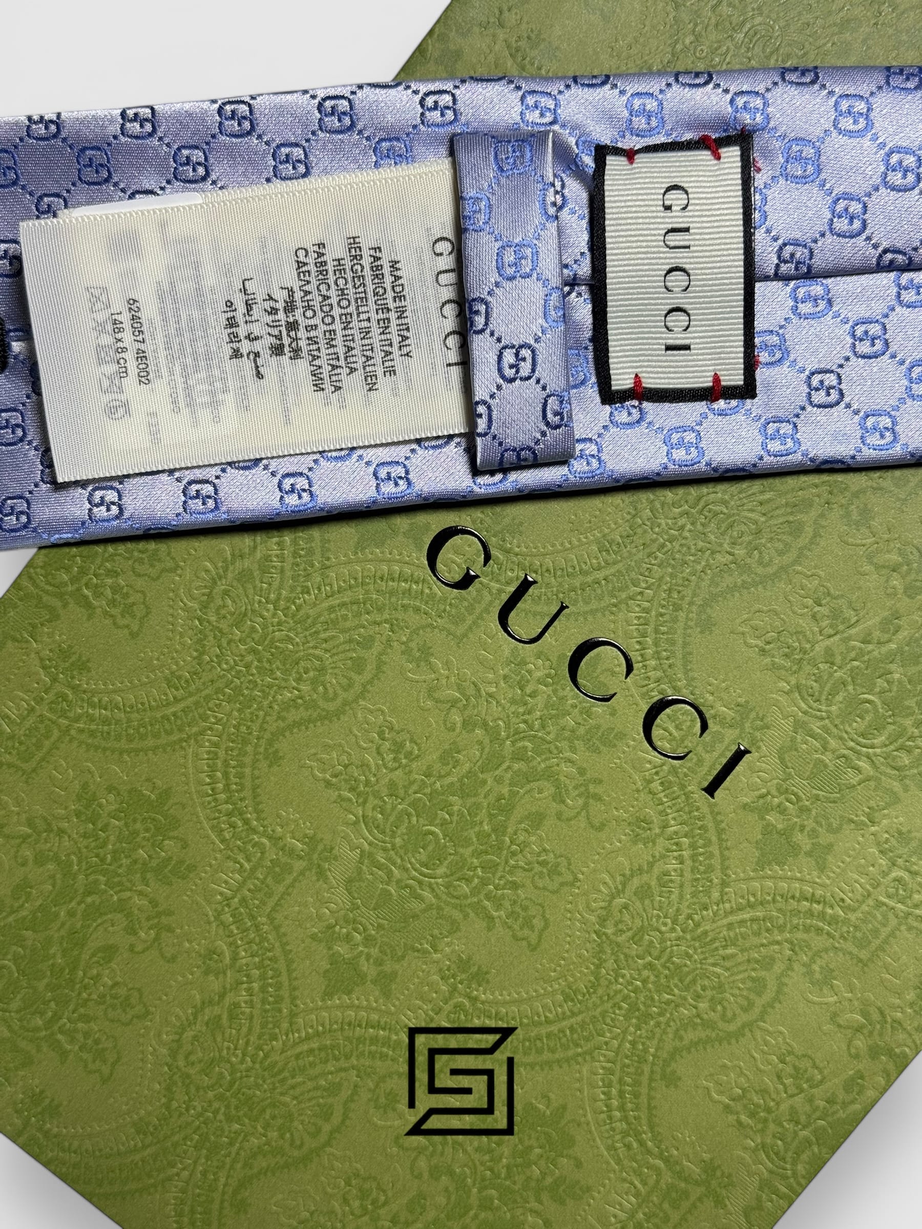 Gucci - Baby Blue Small GG Pattern Italian Style