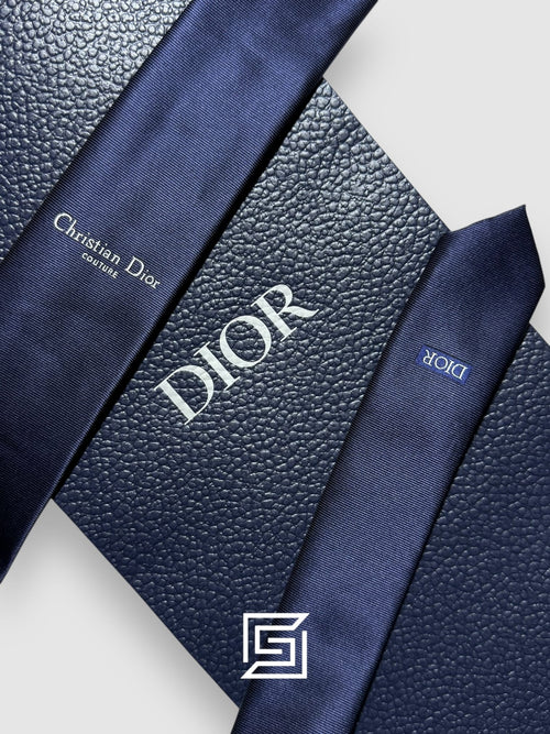 Dior - Navy Blue Color With CD Couture Logo Italian Style