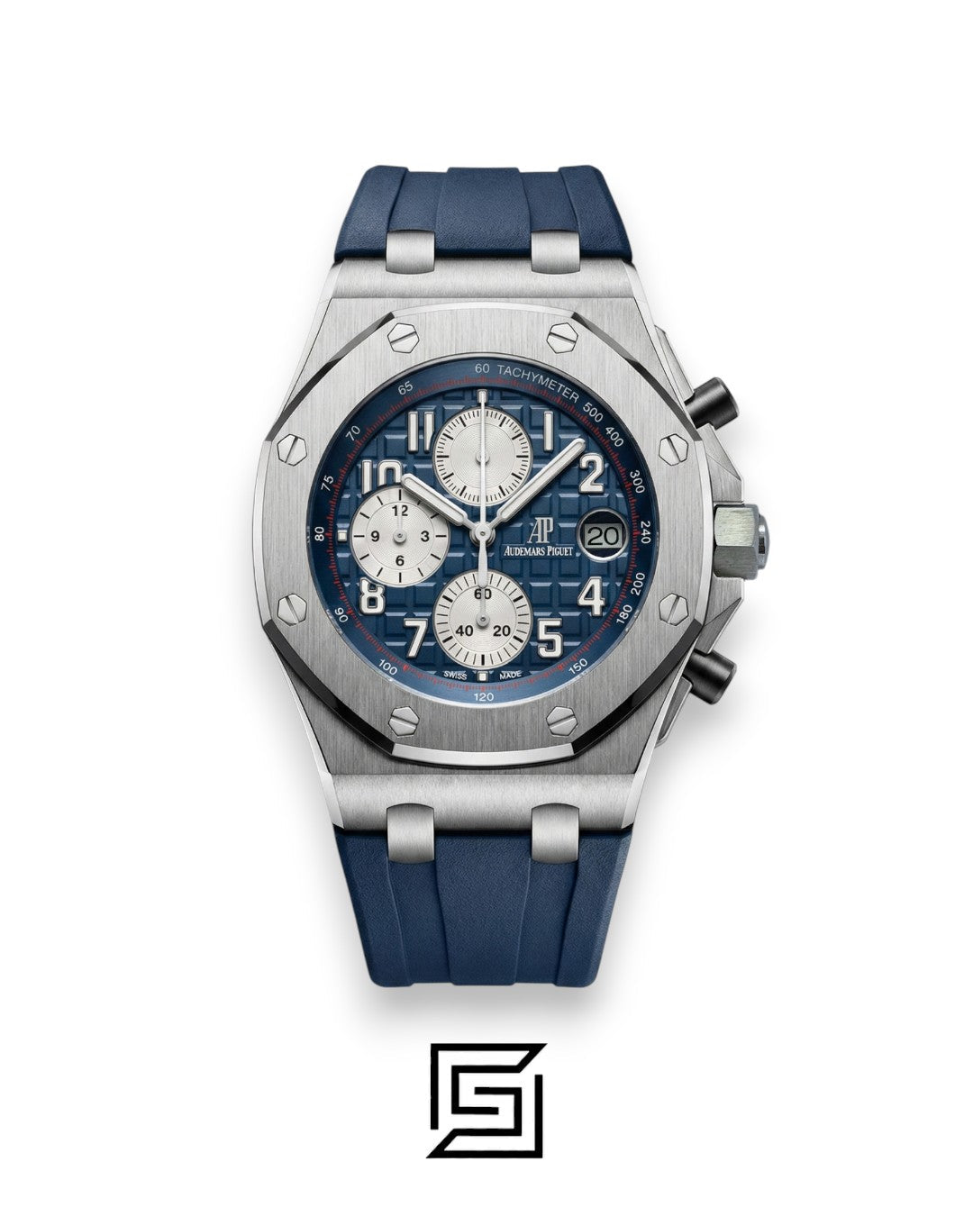 AP Royal Oak Offshore Chronograph Blue Silver Bezel 42mm