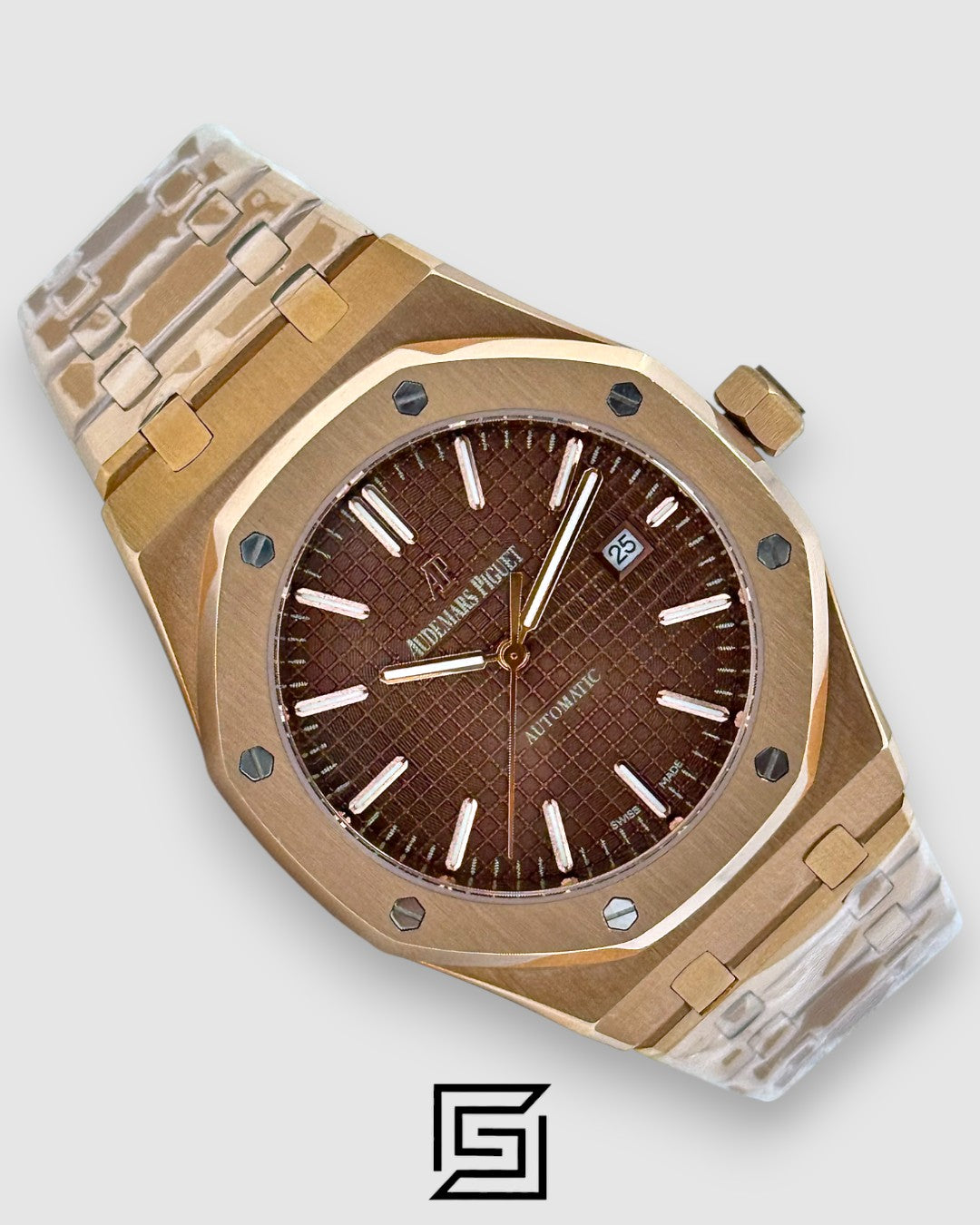 ROYAL OAK MEN FW0058 AUTOMATIC FLAT-M/ROSE X BROWN