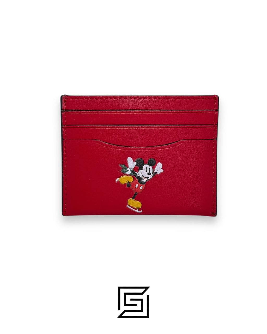 COACH×DISNEY تعاون حافظة بطاقات ميكي CM209 أحمر