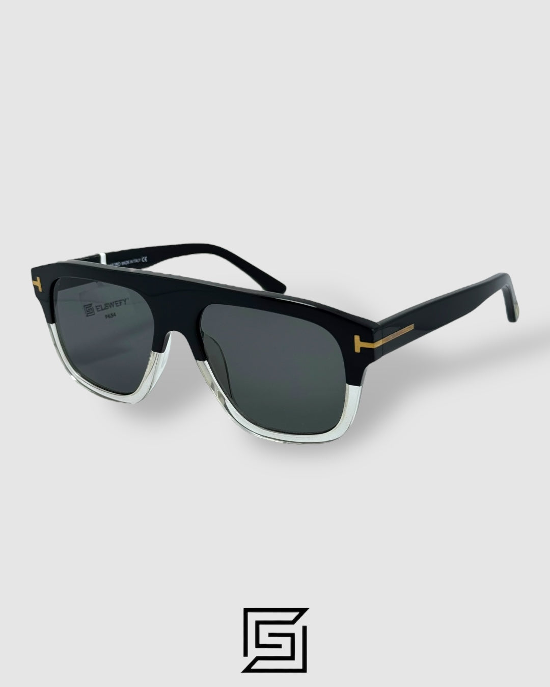TOMFORD TF777 Sunglasses For Unisex - HALF BLACK -BLACK