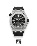 رويال أوك أوفشور WF0851 أوتوماتيك مسطح-R/أسود - أسود