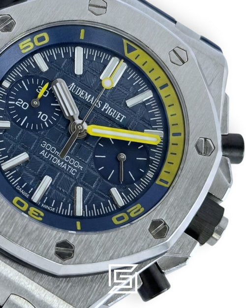 Royal Oak OffShore WF0851 Quartz 2 Counters Rubber Blue