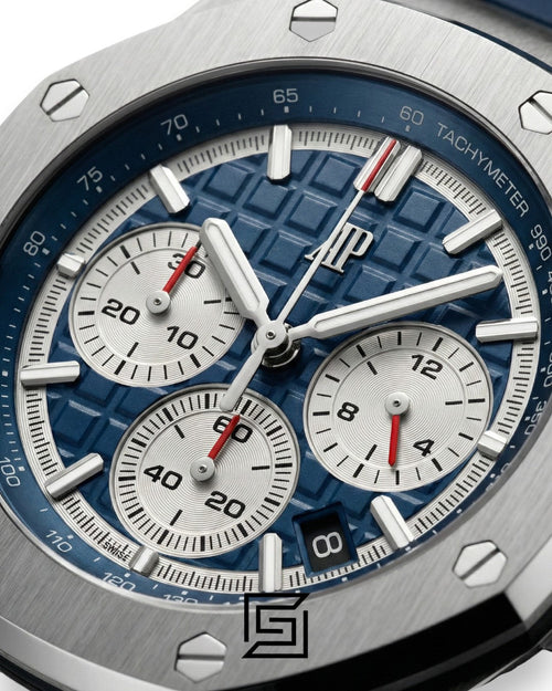 Audemars Piguet Royal Oak Offshore Chronograph Blue Dial Silver Bezel
