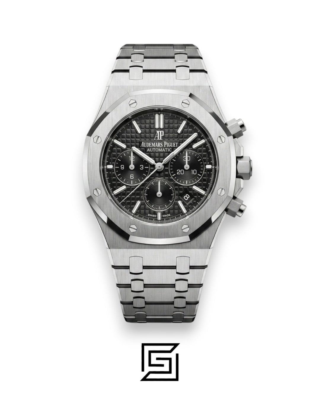 Audemars Piguet Royal Oak Chronograph Black Tapisserie – Stainless Steel – Quartz