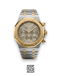 AP Royal Oak Chronograph J12578 Half Gold Grey Tapisserie Dial - 41mm