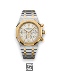 AP Royal Oak Chronograph WF0851 Half Gold White Dial - 41mm