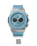 Hublot Classic Fusion Chronograph – Sky Blue Dial & Strap (38mm)
