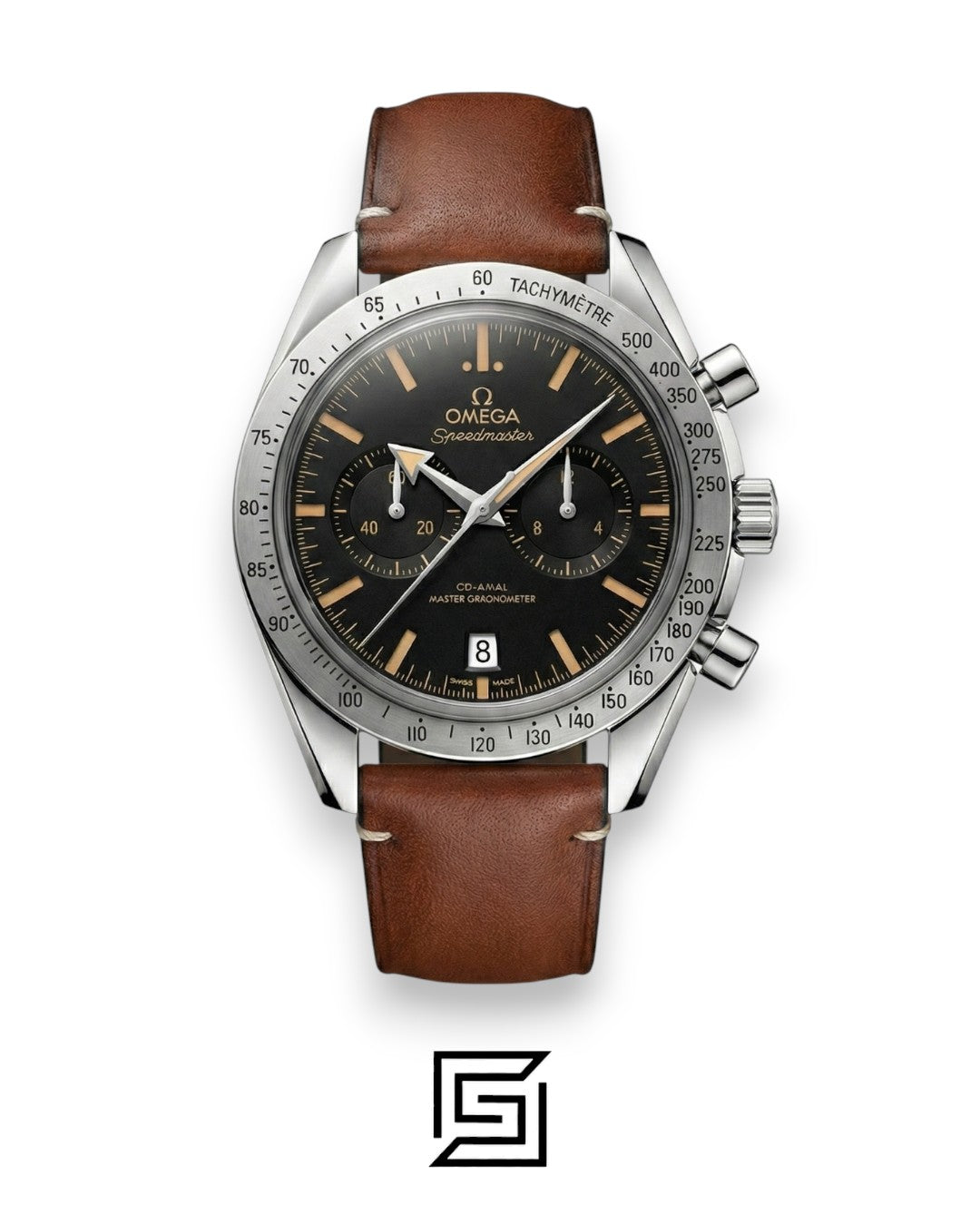 Omega Speedmaster '57 Co-Axial Chronograph – Vintage Black Dial & Brown Leather