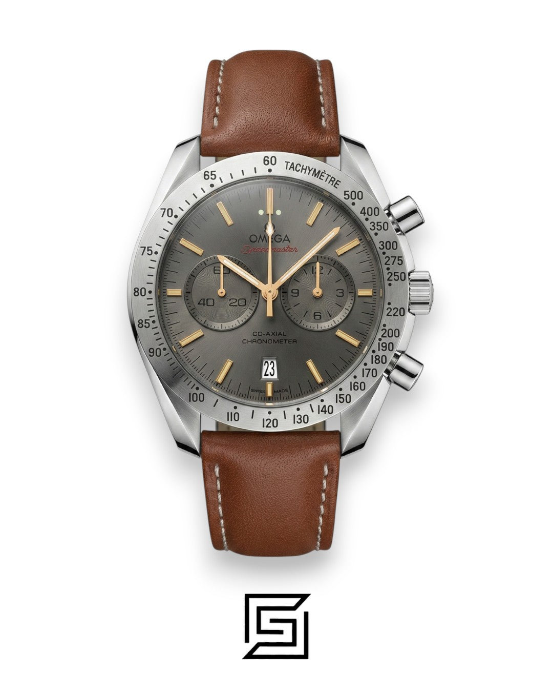Omega Speedmaster Co-Axial Chronograph – Grey Dial & Brown Leather