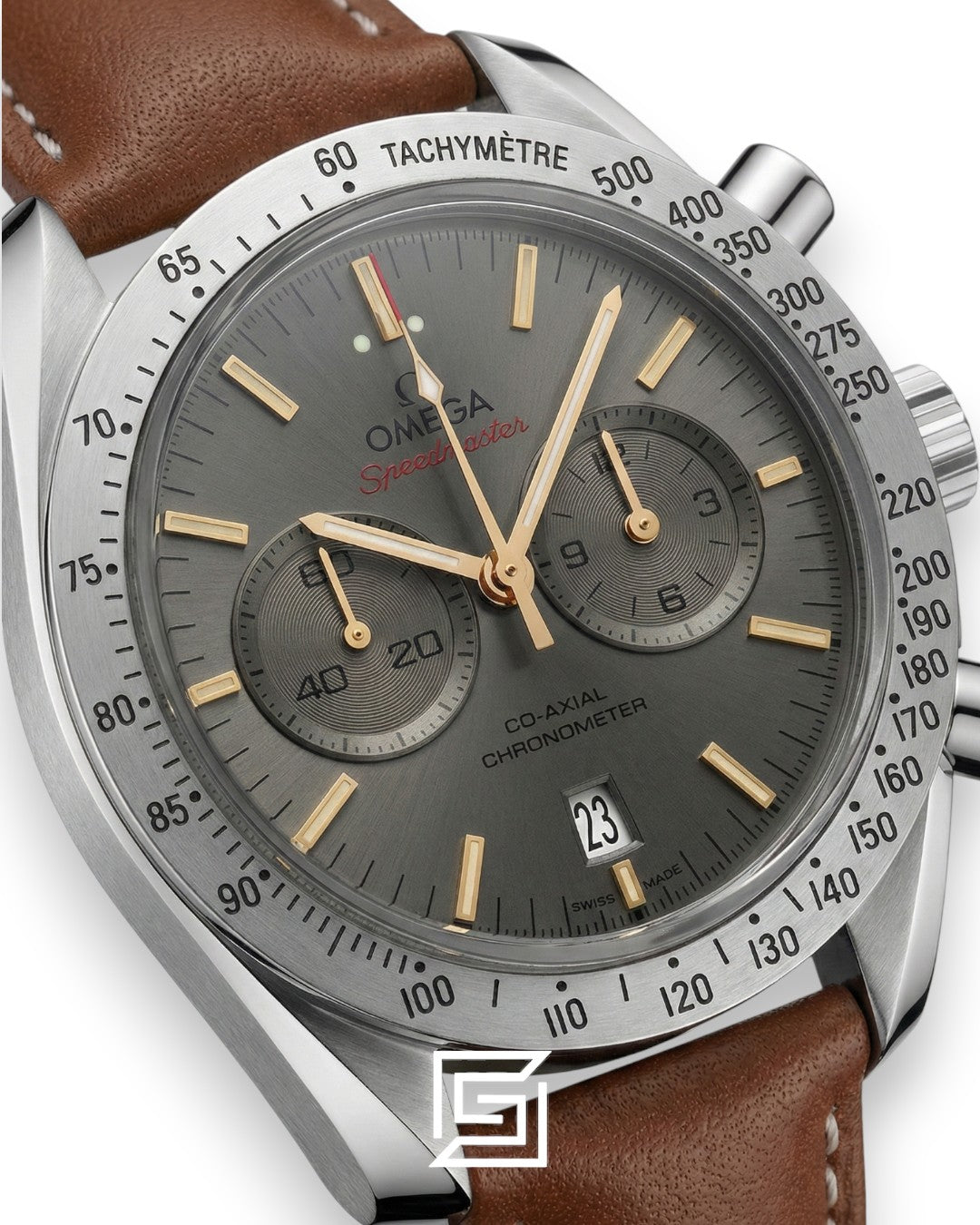 Omega Speedmaster Co-Axial Chronograph – Grey Dial & Brown Leather
