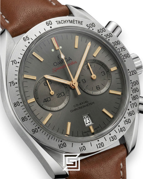 Omega Speedmaster Co-Axial Chronograph – Grey Dial & Brown Leather