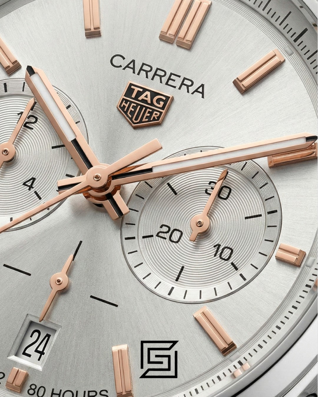 Tag Heuer Carrera Silver Dial Chronograph Brown Leather Men’s Watch