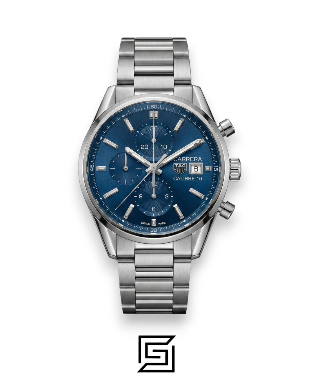 TAG Heuer Carrera Calibre 16 Blue Dial Chronograph Stainless Steel Men’s Watch