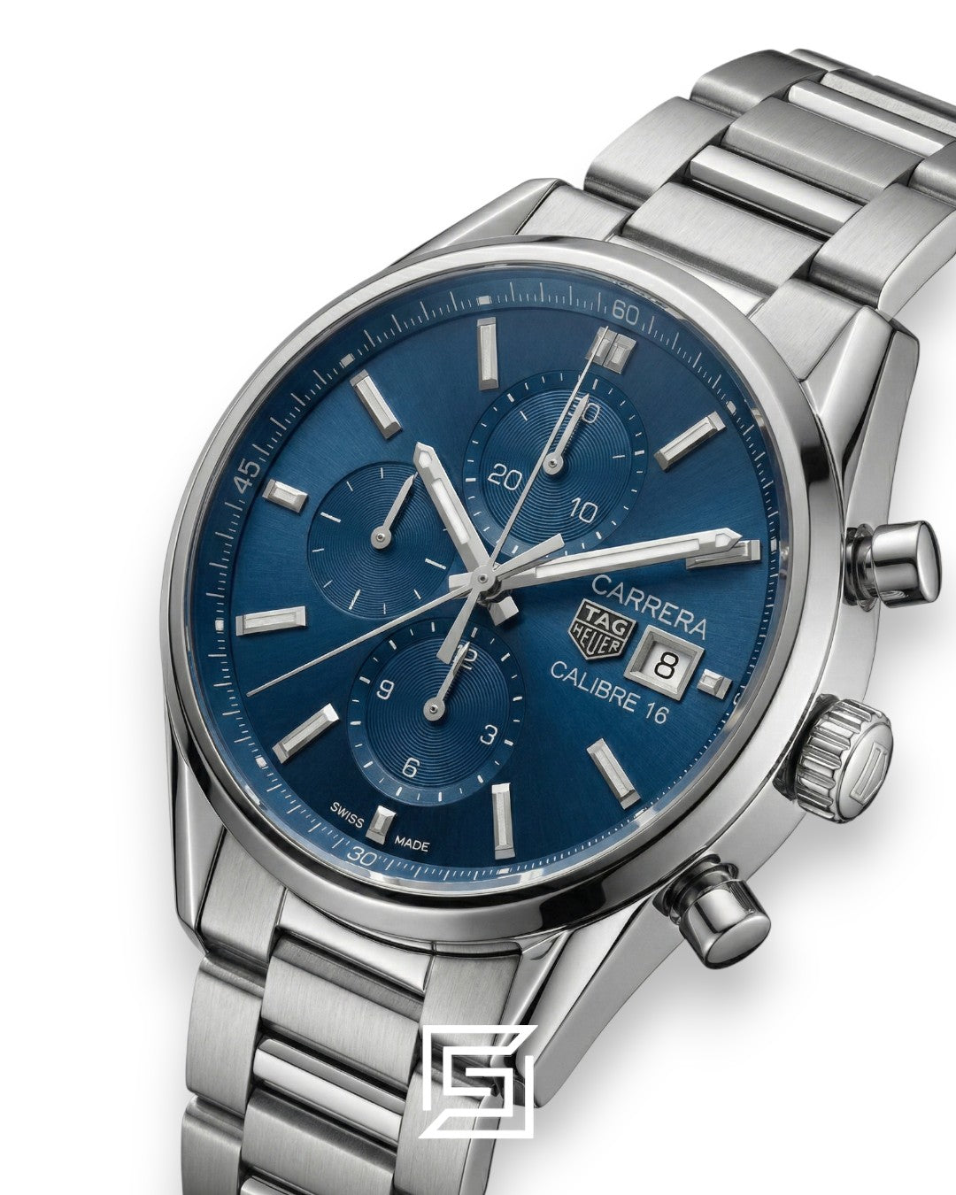 TAG Heuer Carrera Calibre 16 Blue Dial Chronograph Stainless Steel Men’s Watch
