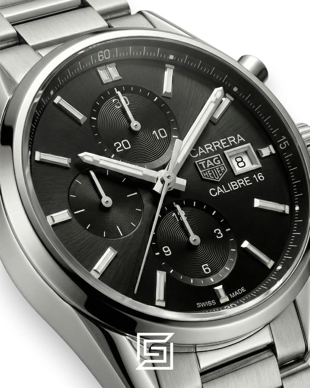 TAG Heuer Carrera Calibre 16 Black Dial Stainless Steel Chronograph Men’s Watch