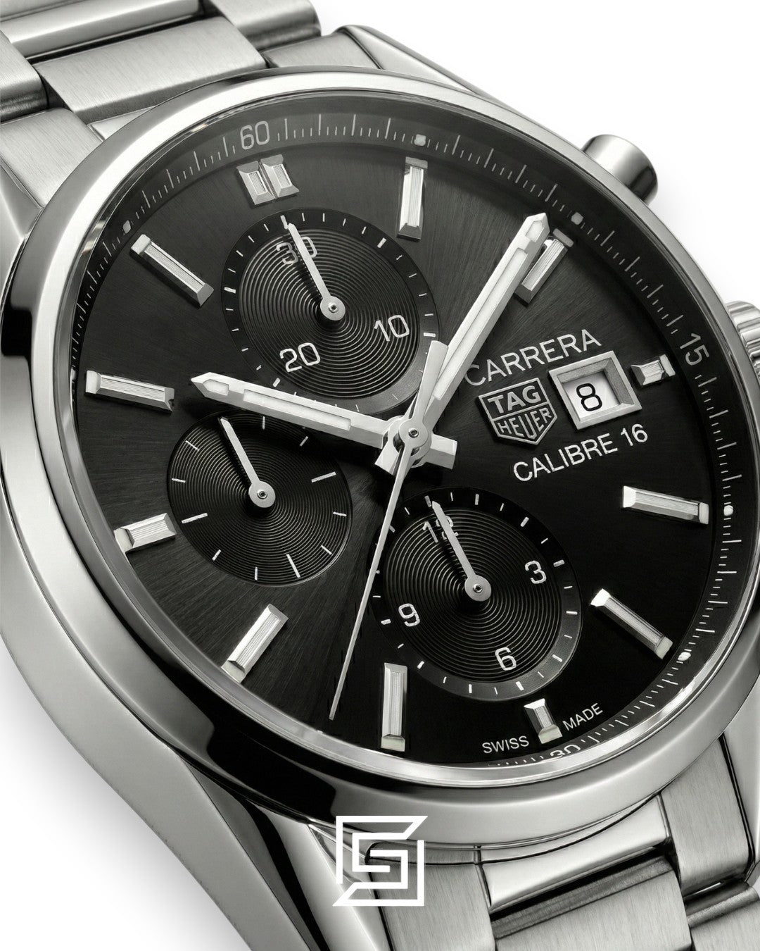 TAG Heuer Carrera Calibre 16 Black Dial Stainless Steel Chronograph Men’s Watch