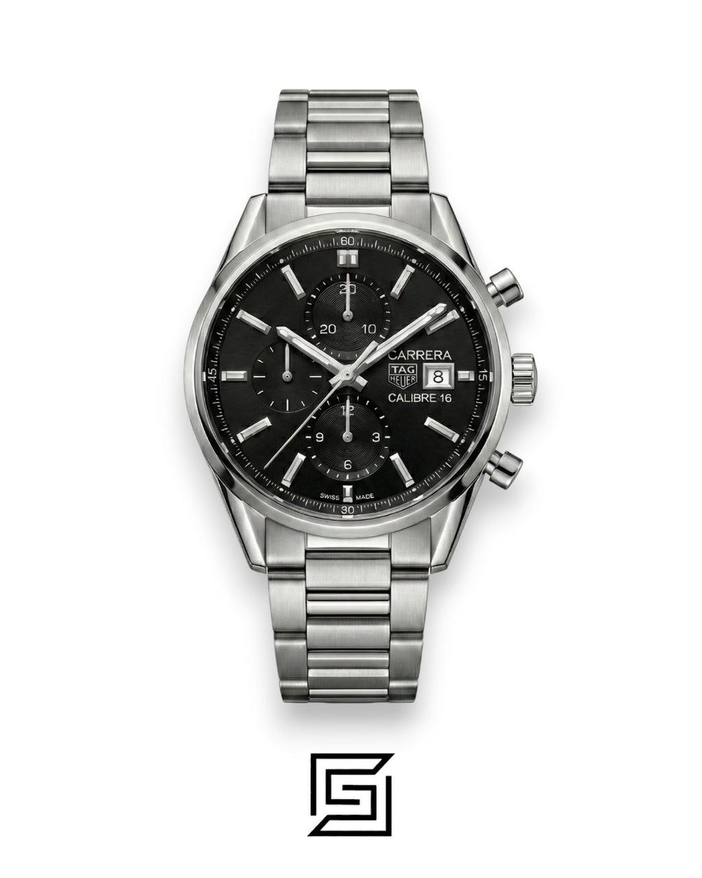 TAG Heuer Carrera Calibre 16 Black Dial Stainless Steel Chronograph Men’s Watch