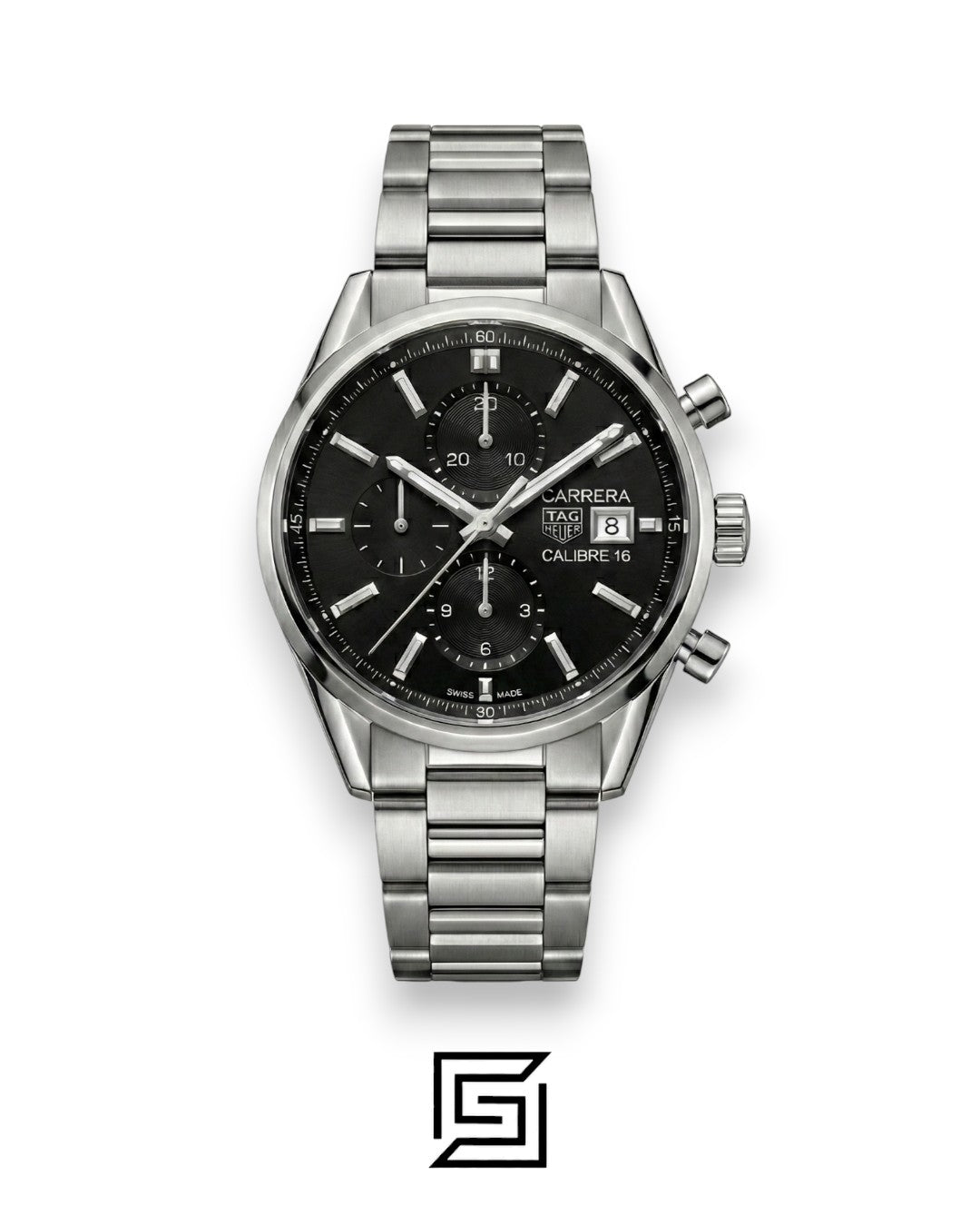 TAG Heuer Carrera Calibre 16 Black Dial Stainless Steel Chronograph Men’s Watch