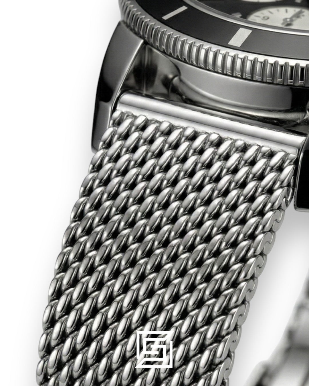 Breitling Superocean Heritage Chronograph – Black Dial – Mesh Strap – Japanese Quartz
