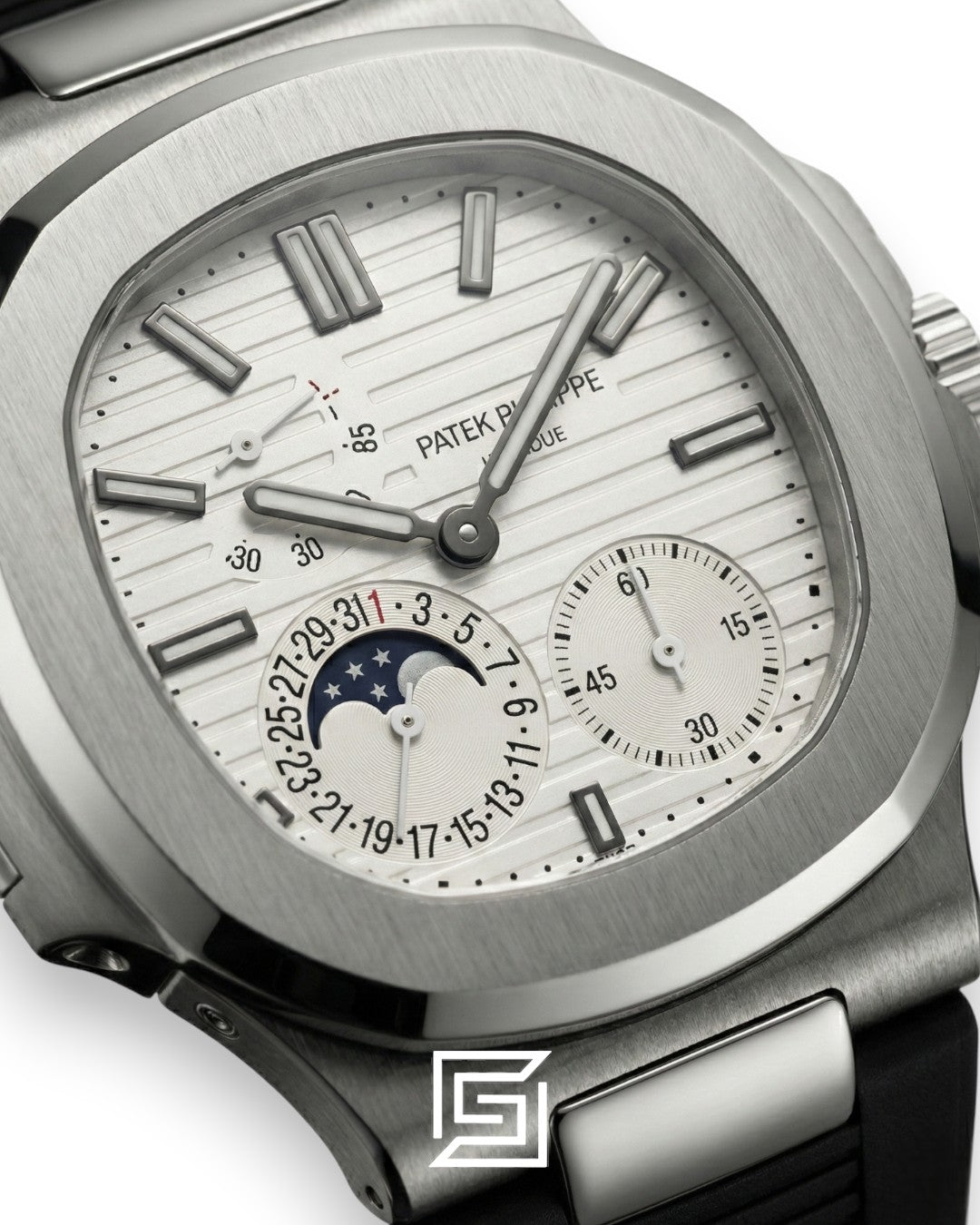 Patek Philippe Grand Complication – White Dial × Black Rubber Strap – Japanese Automatic