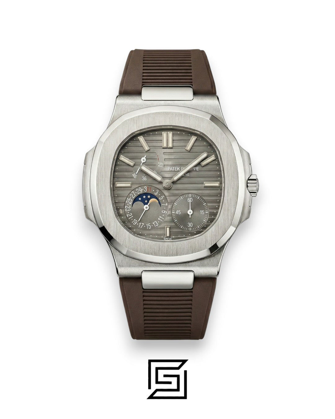 Patek Philippe Grand Complication – Brown Dial × Brown Rubber Strap – Japanese Automatic
