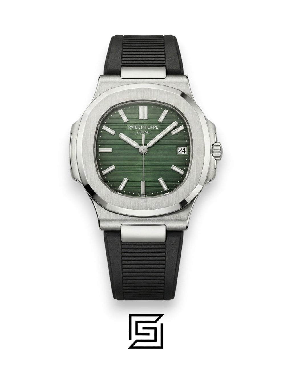 Patek Philippe Nautilus – Green Dial – Black Rubber Strap – Japanese Automatic