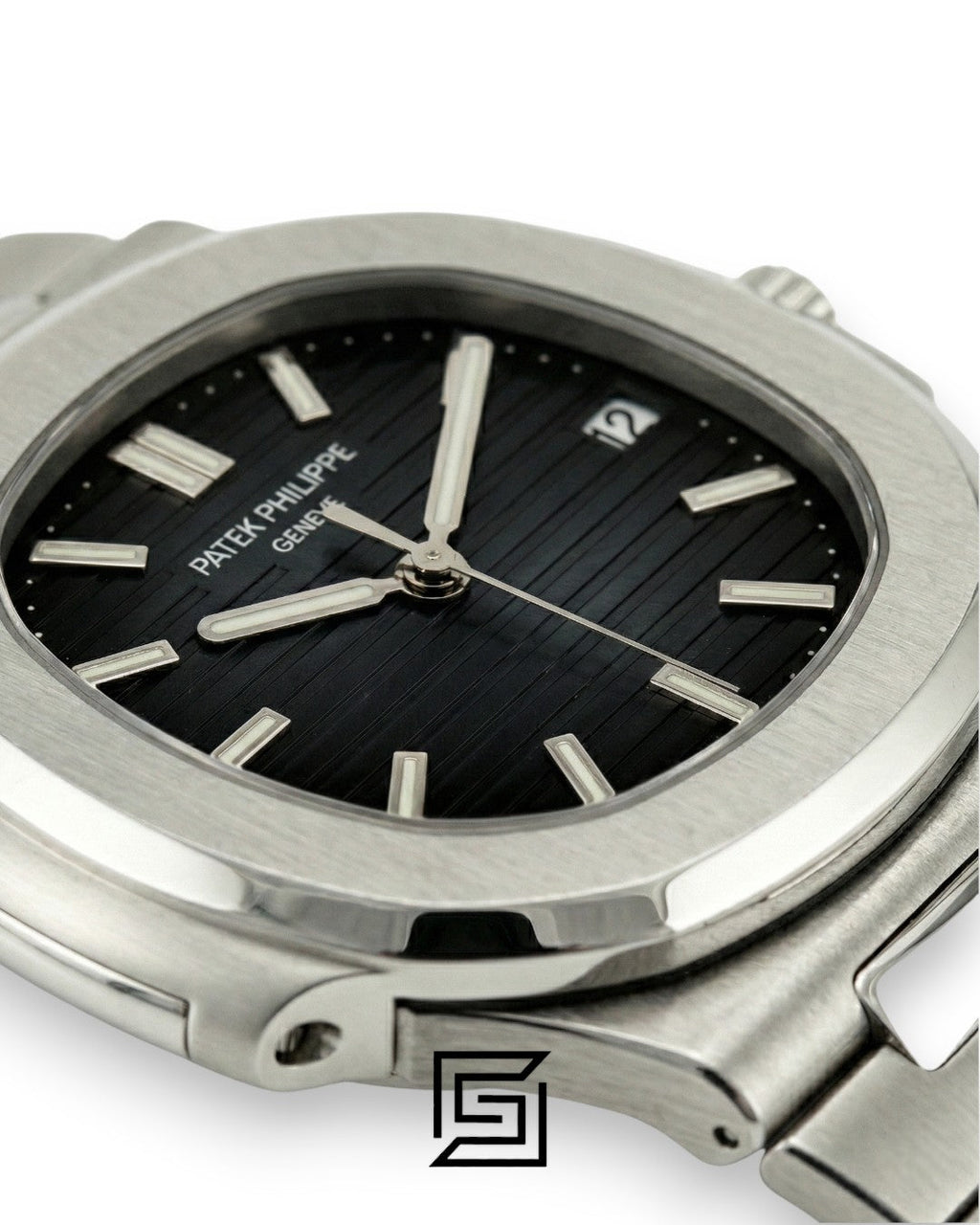 Patek Philippe Nautilus – Black Dial - Silver Stainless Steel Bracelet - Japanese Automatic
