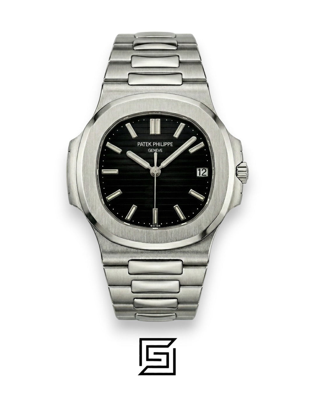 Patek Philippe Nautilus – Black Dial - Silver Stainless Steel Bracelet - Japanese Automatic