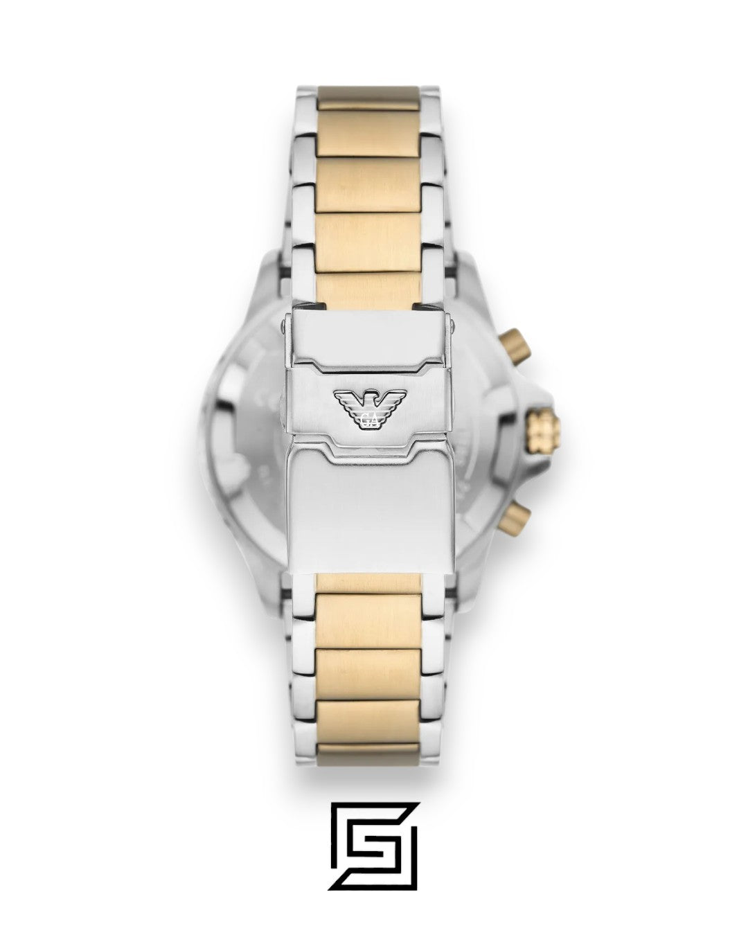 Emporio Armani AR11586 Men's Two-Tone Stainless Steel 43mm Green Dial Watch