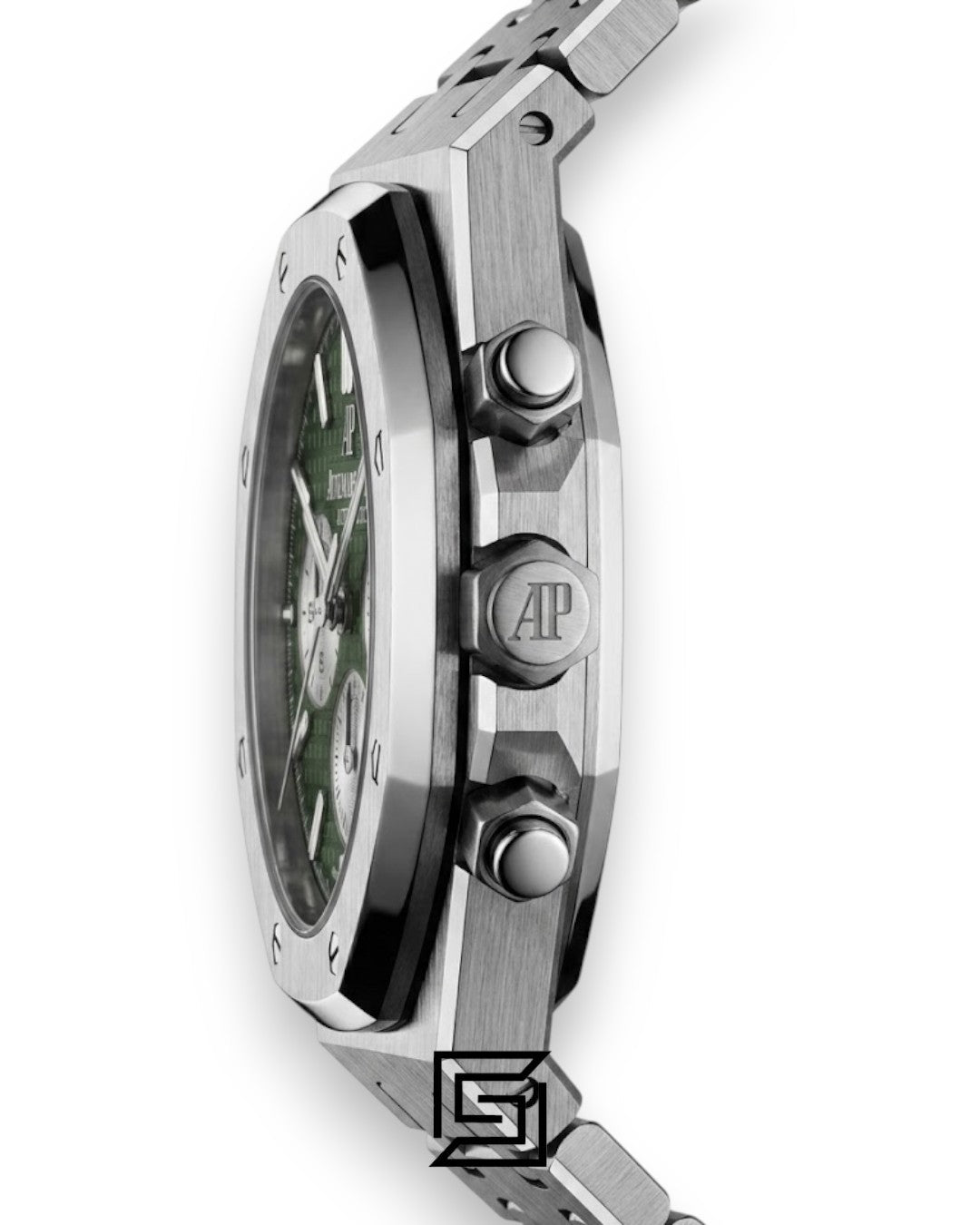 Royal Oak WF0851 Chronograph Green Tapisserie Silver Dial – Stainless Steel