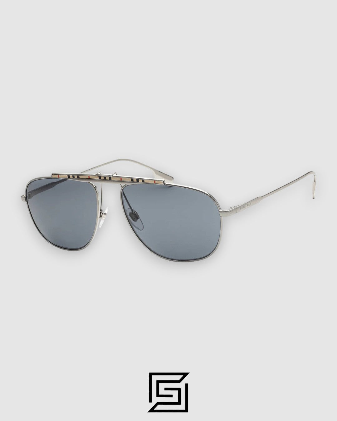 Burberry BE3121 إطار بلون Gun Metal عدسات سوداء