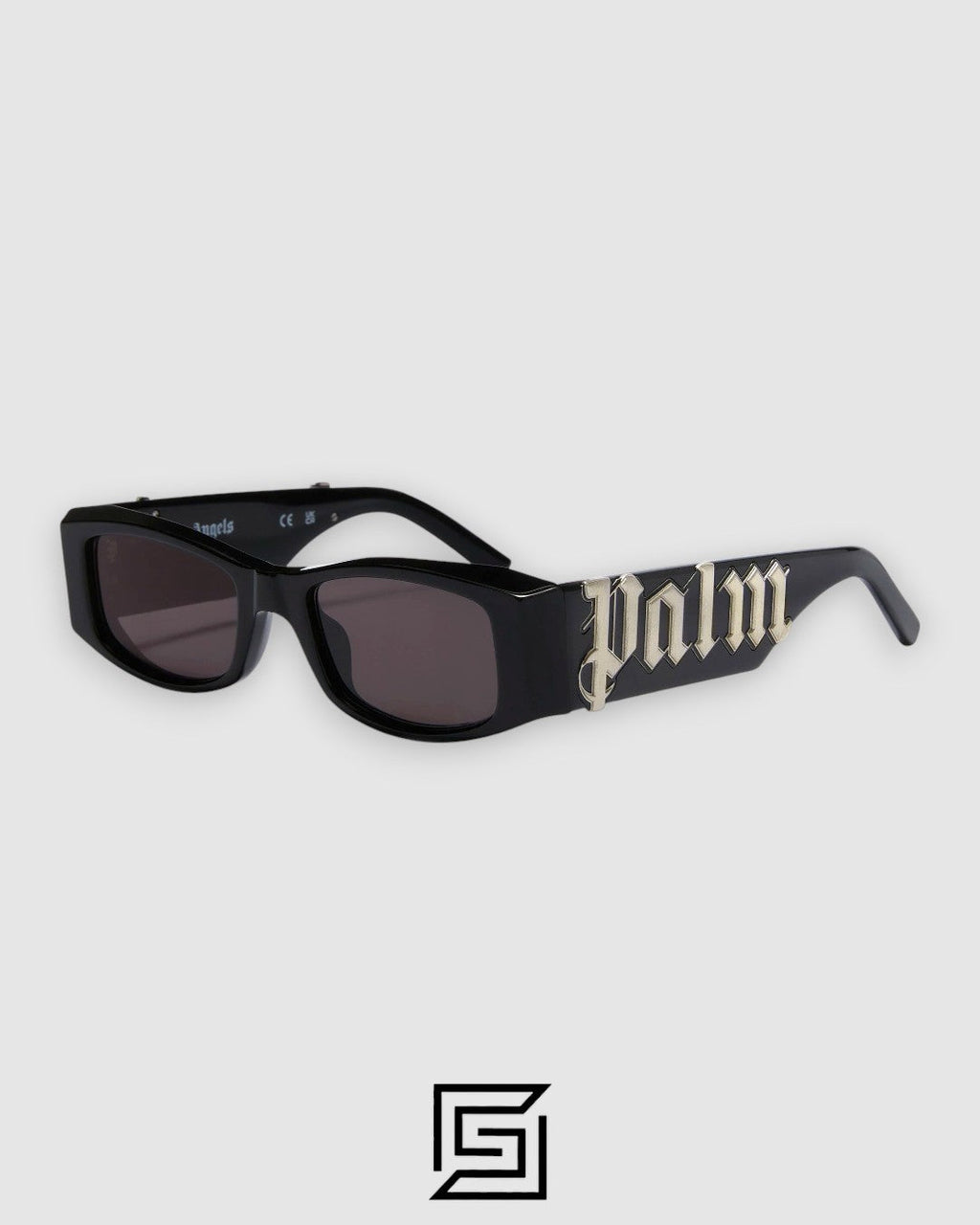 Palm Angels PERI001 إطار أسود مع عدسات سوداء