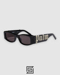 Palm Angels PERI001 إطار أسود مع عدسات سوداء