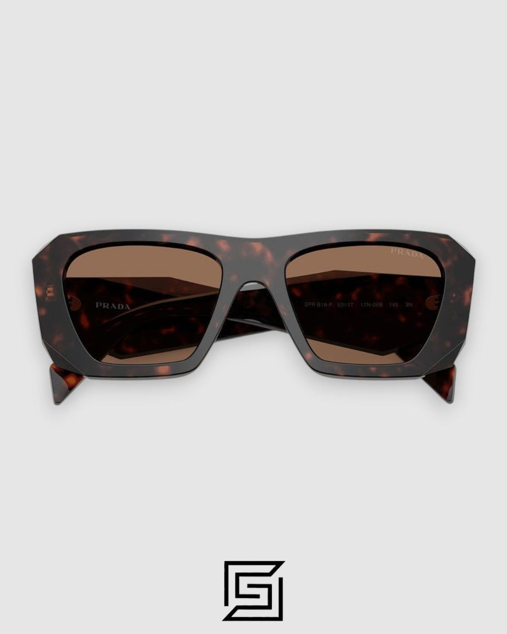 Prada SPR B18 Brown Lenses Tiger Brown Frame