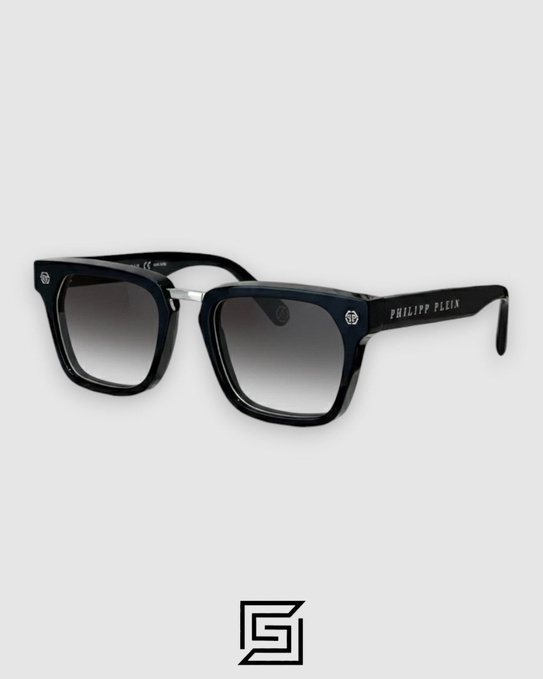 PHILIP PELEN Logo College VPP0700 Grey Lenses Black Silver Frame Silver Logo