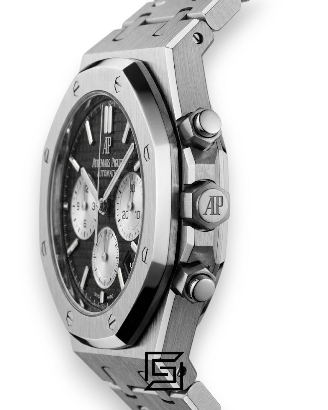 Royal Oak WF0851 Chronograph Black Tapisserie Silver Dial – Stainless Steel
