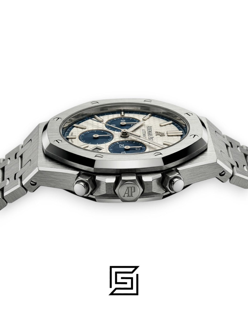 Royal Oak WF0851 Chronograph White Tapisserie Blue Dial – Stainless Steel