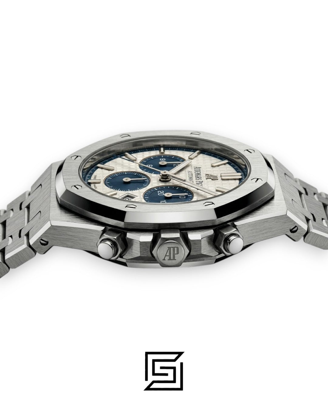 Royal Oak WF0851 Chronograph White Tapisserie Blue Dial – Stainless Steel