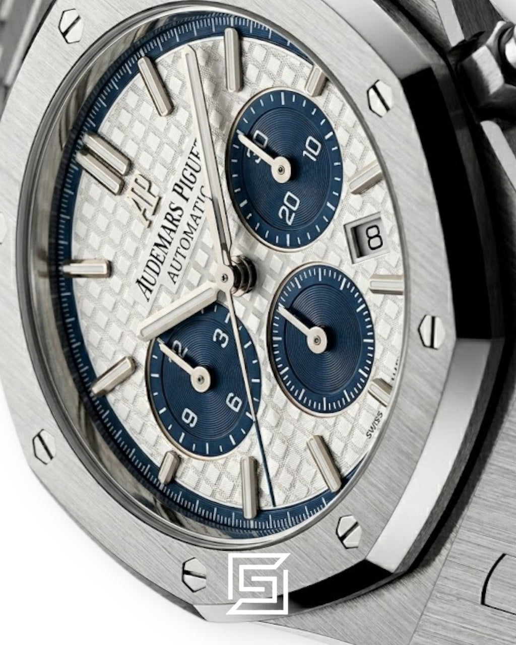 Royal Oak WF0851 Chronograph White Tapisserie Blue Dial – Stainless Steel