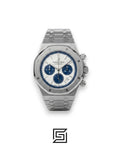 Royal Oak WF0851 Chronograph White Tapisserie Blue Dial – Stainless Steel