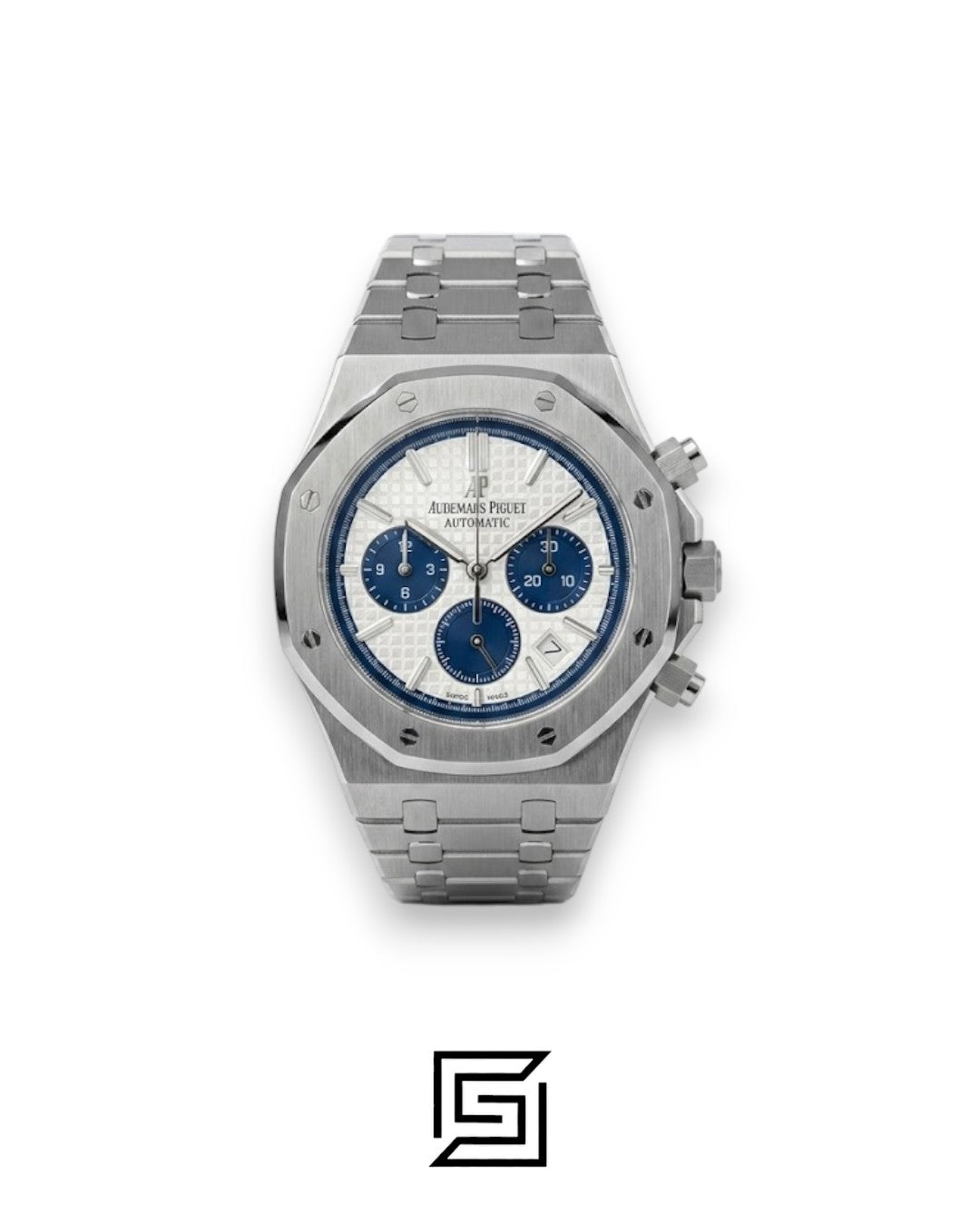 Royal Oak WF0851 Chronograph White Tapisserie Blue Dial – Stainless Steel