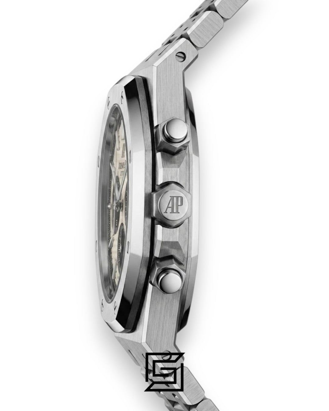 Royal Oak WF0851 Chronograph White Tapisserie Black Dial – Stainless Steel