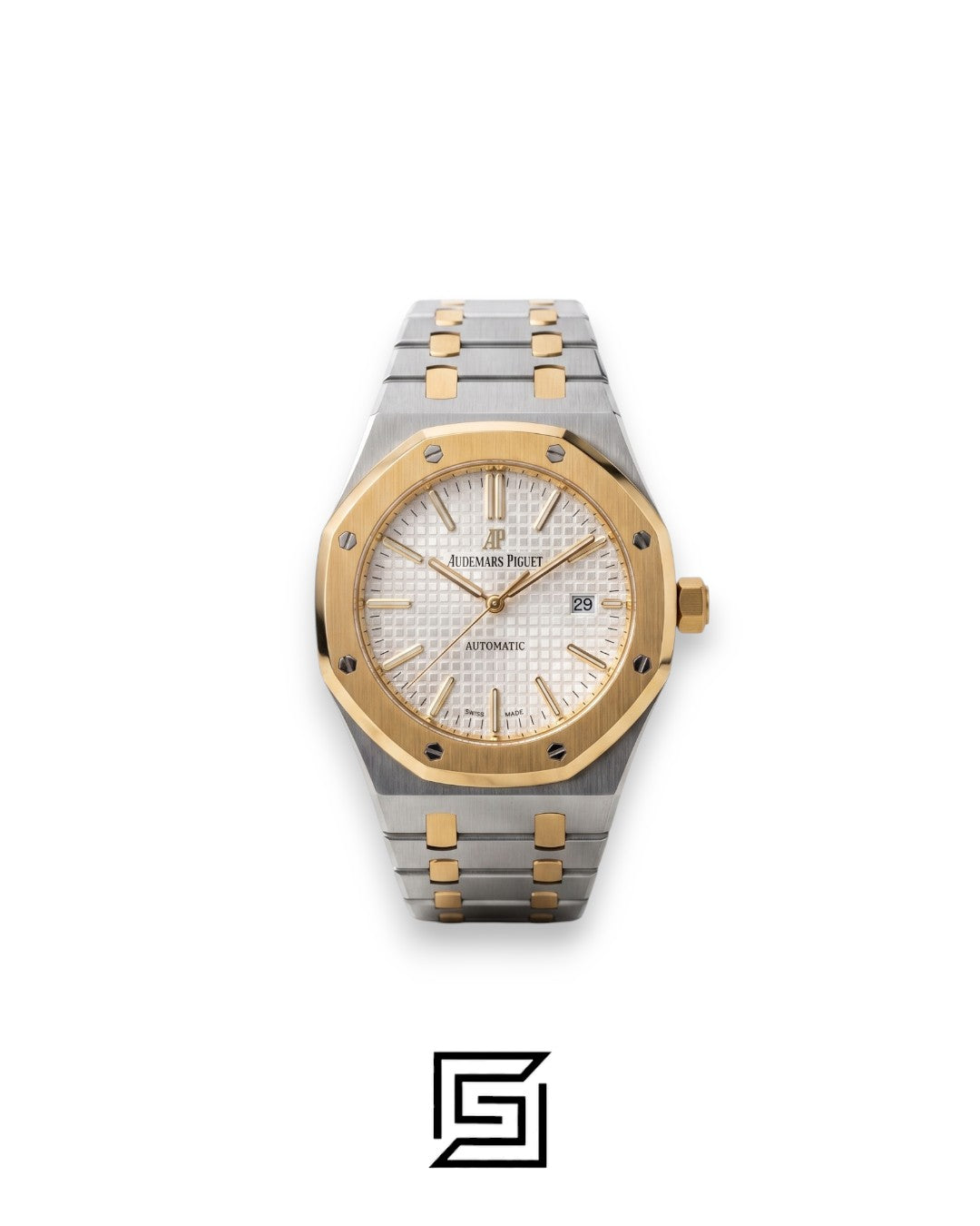 Royal Oak WF0851 Automatic Half Gold Stainless Steel 316 with Silver Flat Tapisserie Dial