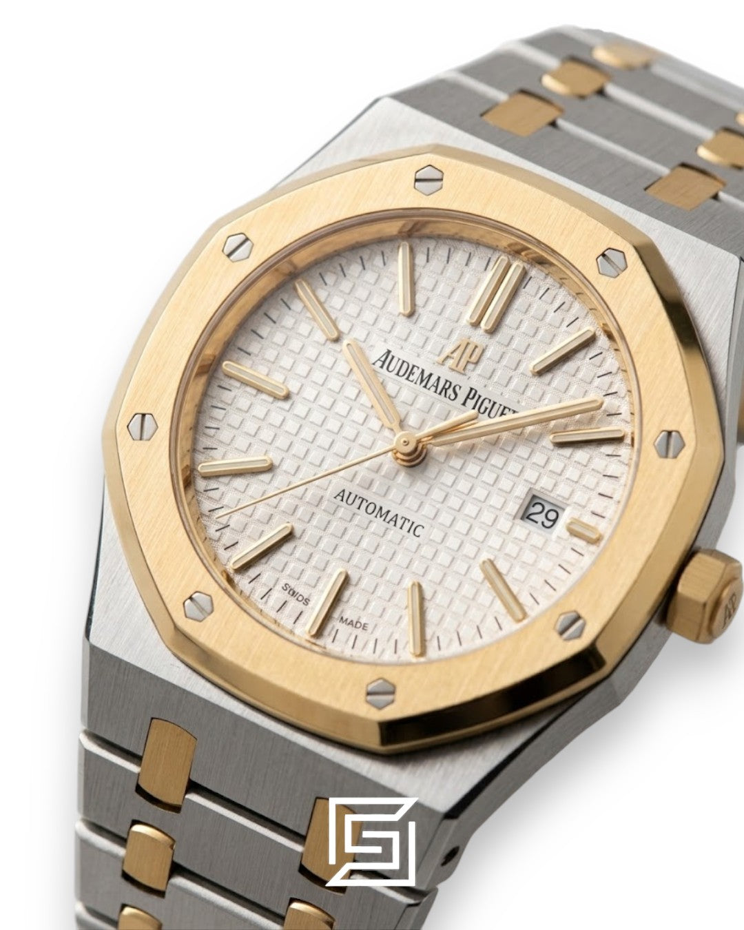 Royal Oak WF0851 Automatic Half Gold Stainless Steel 316 with Silver Flat Tapisserie Dial