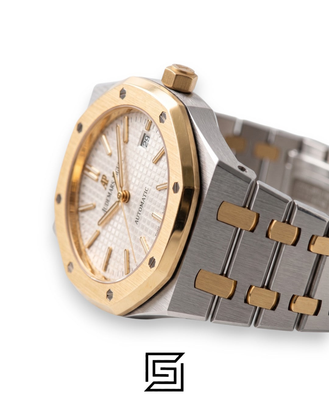 Royal Oak WF0851 Automatic Half Gold Stainless Steel 316 with Silver Flat Tapisserie Dial